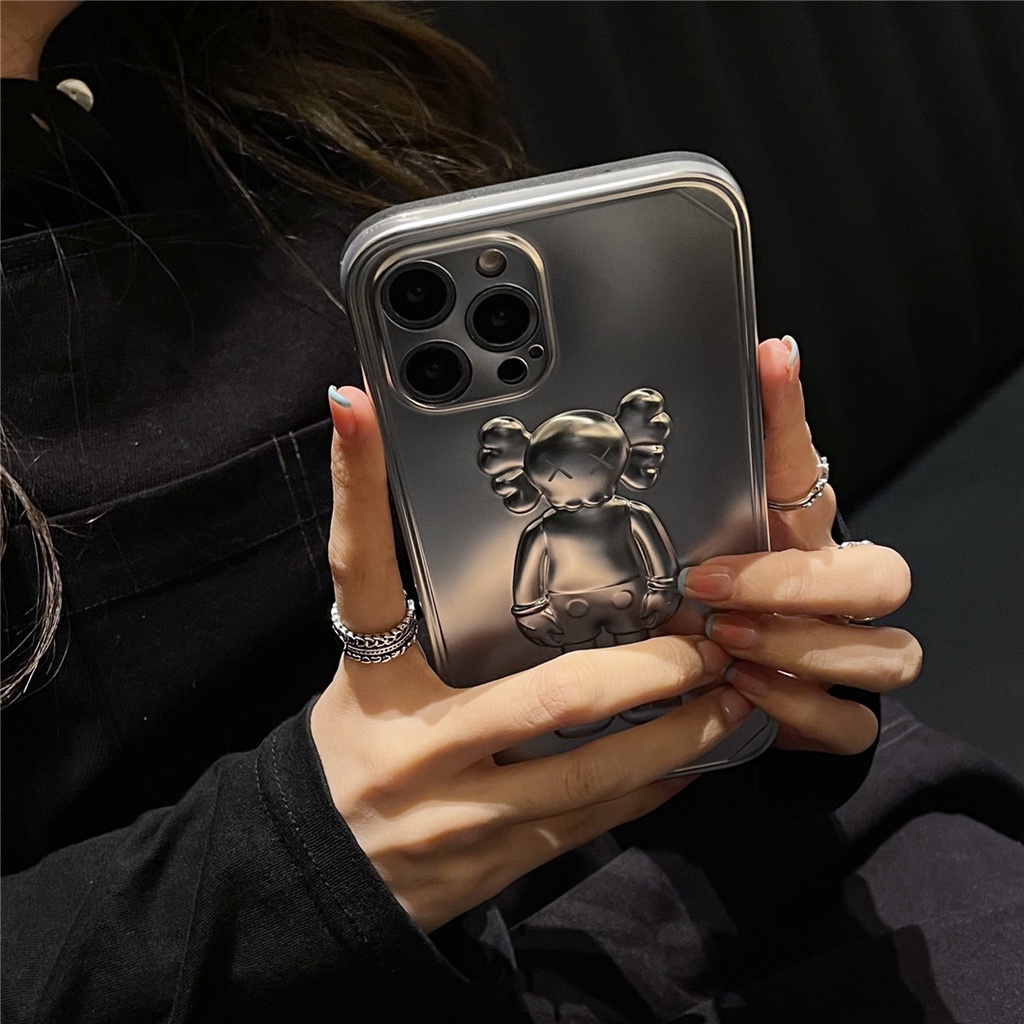 Ốp điện thoại Nhựa Mềm 3D Plating KAWS cho iPhone13 12 mini 11 PRO MAX 6/6s 7/8plus SE2 X/XS XR XSMAX #HG4546 | BigBuy360 - bigbuy360.vn