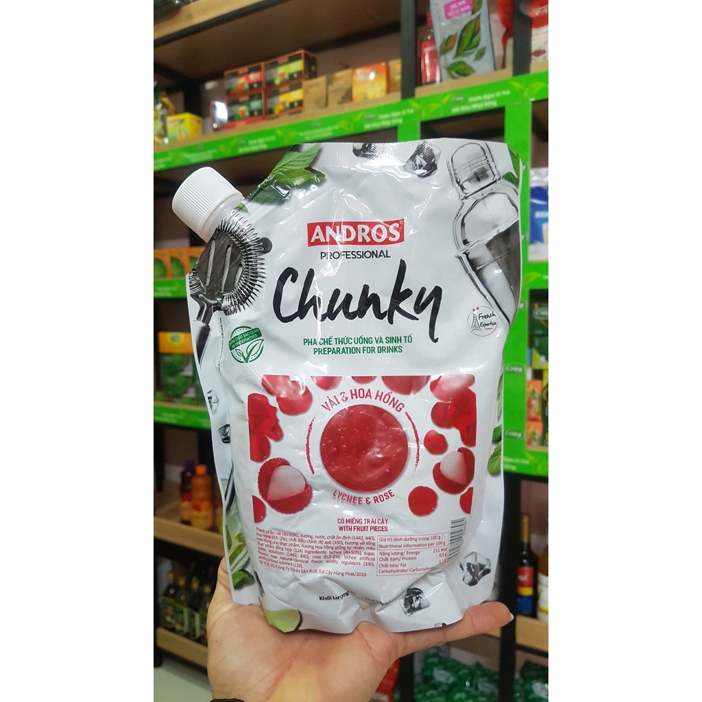 Mứt Trái Cây Andros Chunky túi 1kg