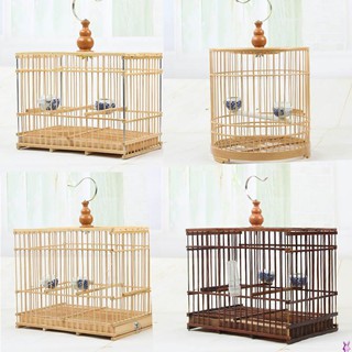 Chim bìm bịp lồng tre lồng mắt chim sáo trắng chim nhỏ tròn vuông ngọc chim lồng