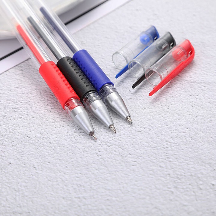 Bút bi bút gel 0.5mm cao cấp mực đều, Mực đều, đẹp, đủ màu xanh đen đỏ
