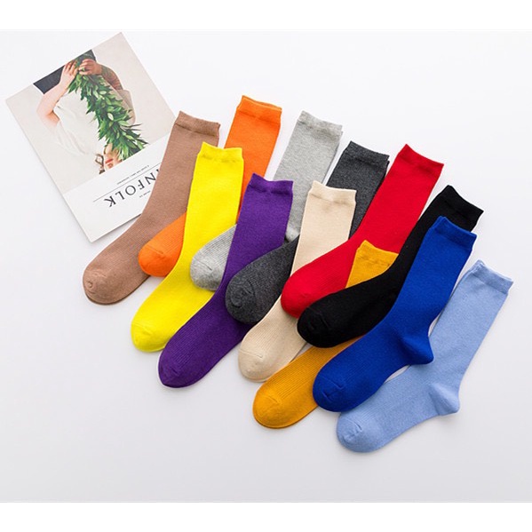 Tất nữ cổ cao SUNA FASHION phong cách Hàn Quốc nhiều màu sắc