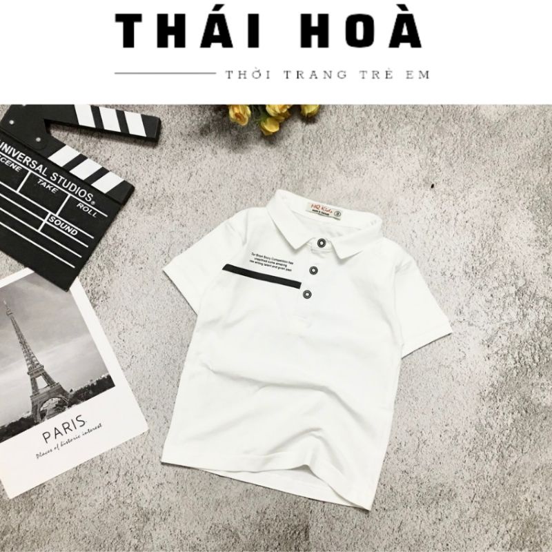 Áo polo thun bé trai ⚡ SIÊU RẺ ⚡cổ trụ, cổ bẻ