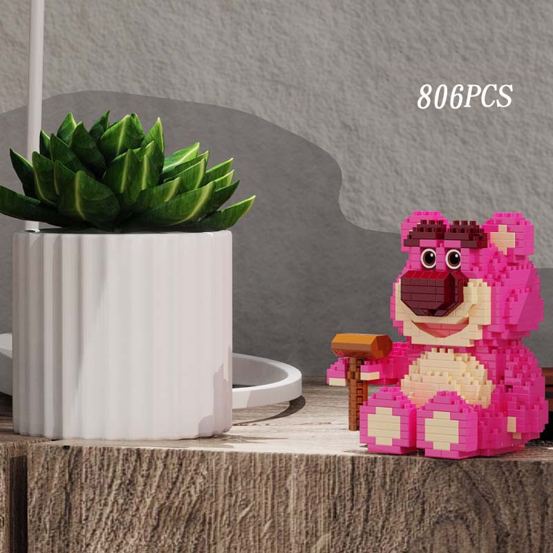 Bộ Đồ Chơi Lắp Ráp Mô Hình Gấu Dâu Tây Dễ Thương Cho Bé