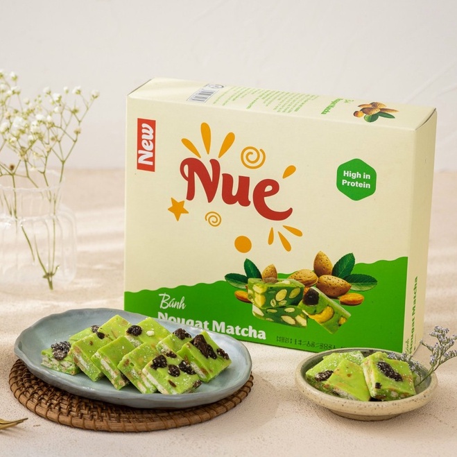 Bánh kẹo Nougat vị Matcha - hộp 305g - Matcha cake