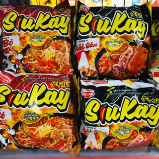 Thùng 24 gói mì siukay vị bò/Hải sản 128g