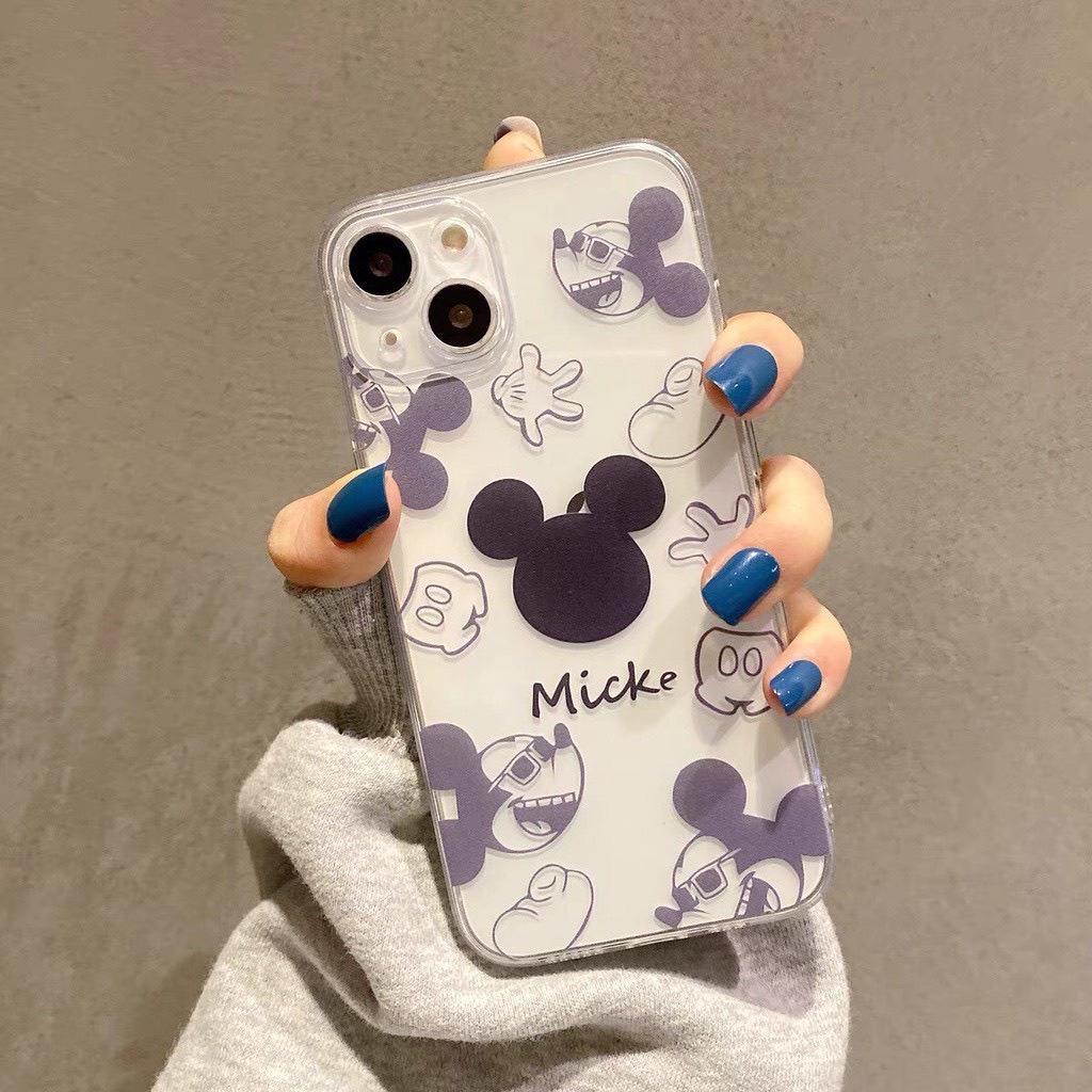 Ốp Lưng Iphone Trong Suốt,Chống Sốc In Hình Mickey Đôi iP 7plus,8plus,x,xs,xsmax,11,11promax,12,12promax,13,13promax