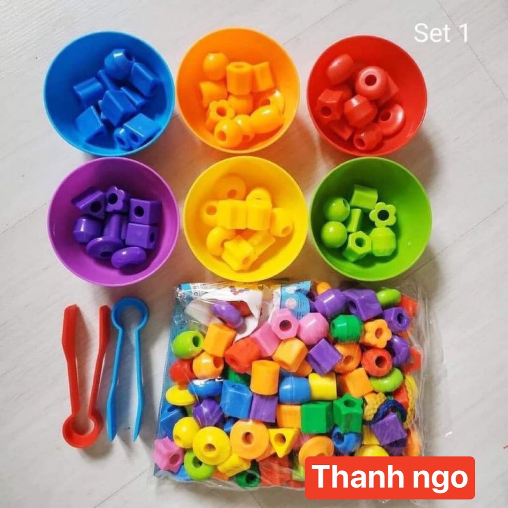 Bộ đồ chơi phân biệt màu sắc, kĩ năng cầm, nắm cho trẻ, đồ dùng mầm non