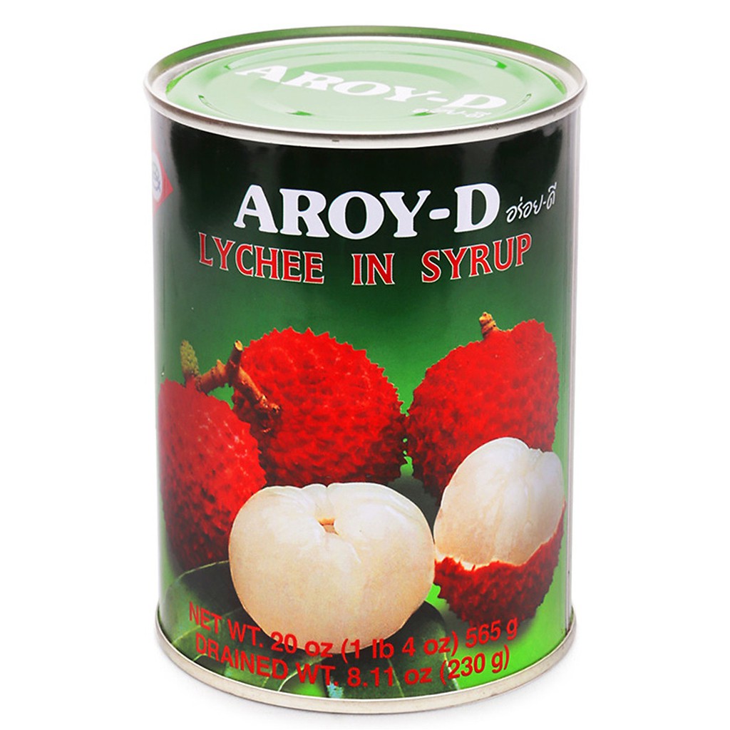 Trái Vải Ngâm Đường Aroy-D 565g chính hãng
