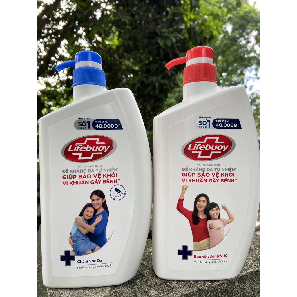 Quà tặng LIFEBUOY SỮA TẮM CHĂM SÓC DA 850g sữa tắm detox 200g