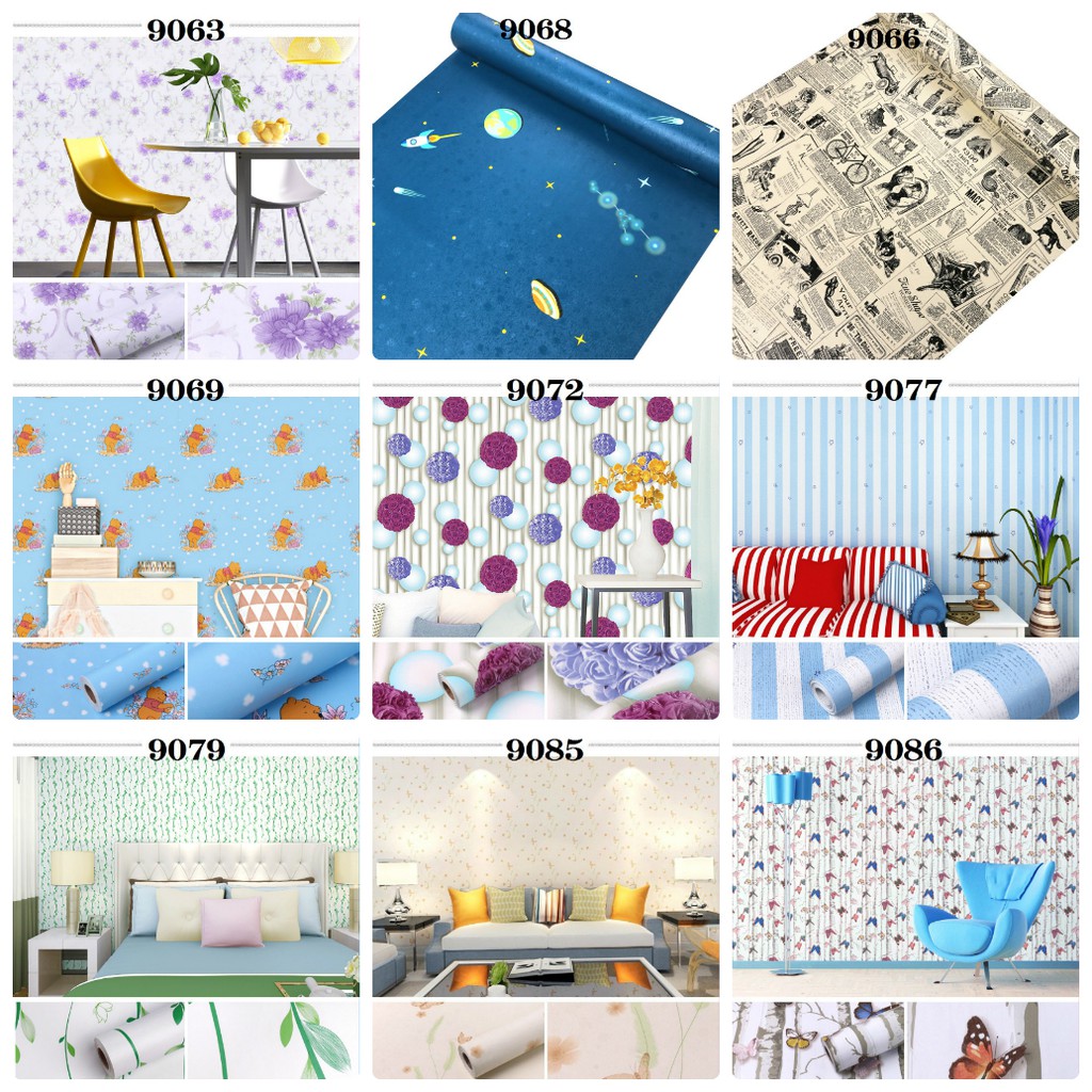 Combo 5m-10m Giấy Dán Tường Khổ Rộng 0.45m Có Sẵn Keo (Nhiều Mẫu) | BigBuy360 - bigbuy360.vn