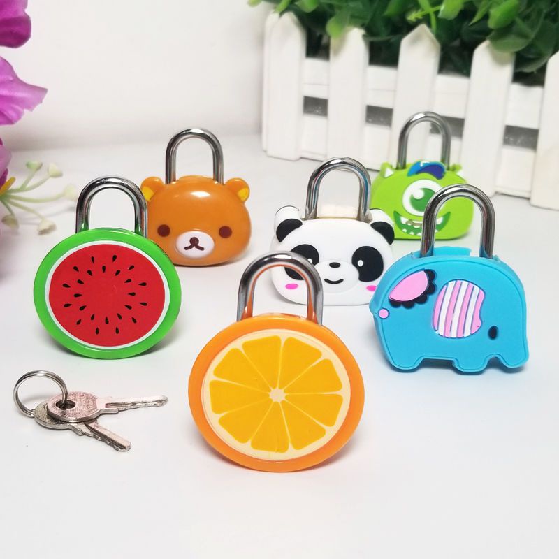 Ổ khóa mini chống trộm cho vali túi xách hình thú trái cây dễ thương KinoShop