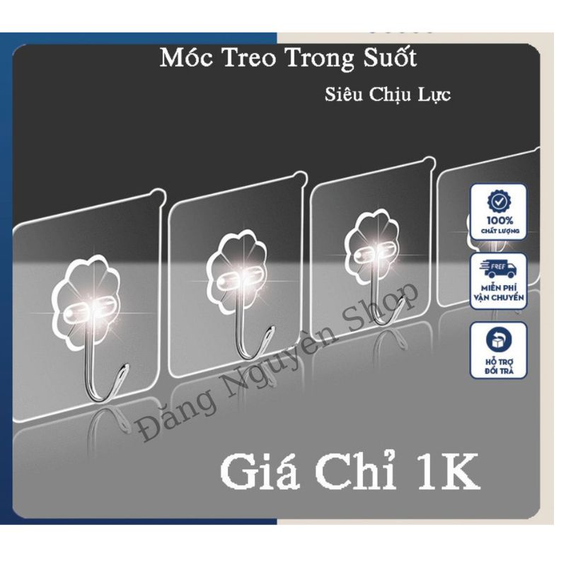 Móc Dán Tường Trong Suốt ,Siêu Dính Chịu Lực Thần Thánh Đa Năng