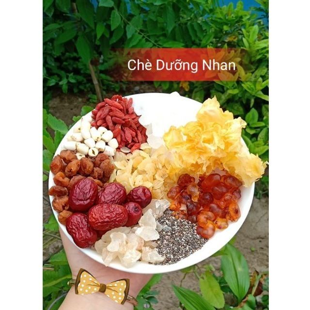 Chè Dưỡng Nhan  đủ 11 vị nguyên liệu gói 200g nấu 20 chai