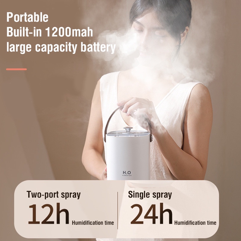 Máy khuếch tán tinh dầu Tạo Độ Ẩm Không Dây 1200ML Sạc USB Siêu Âm 3l Dung Tích Lớn Cho Phòng Ngủ