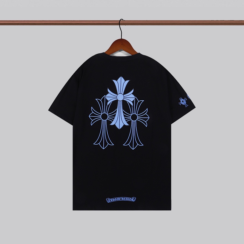 Áo Thun Cotton Ngắn Tay Cổ Tròn Phối Túi Thời Trang Cho Nam Nữ