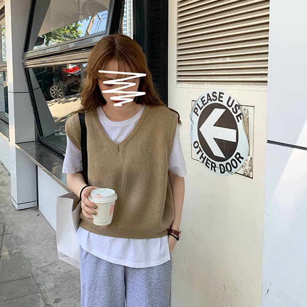 Áo len XIAOZHAINV không tay thời trang cho nữ với 8 màu tùy chọn