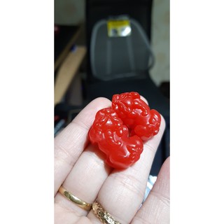 Mặt dây chuyền tỳ hưu huyết đỏ