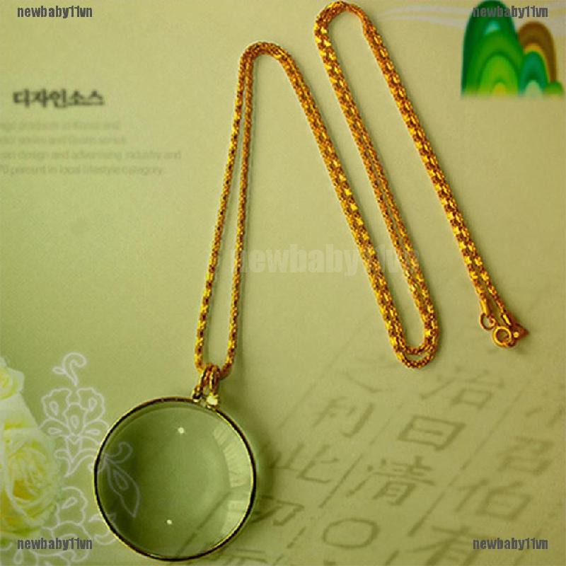 5PCS Magnifying Glass Decor Monocle Lens Necklace Magnifier Coin Pendant Baby1
