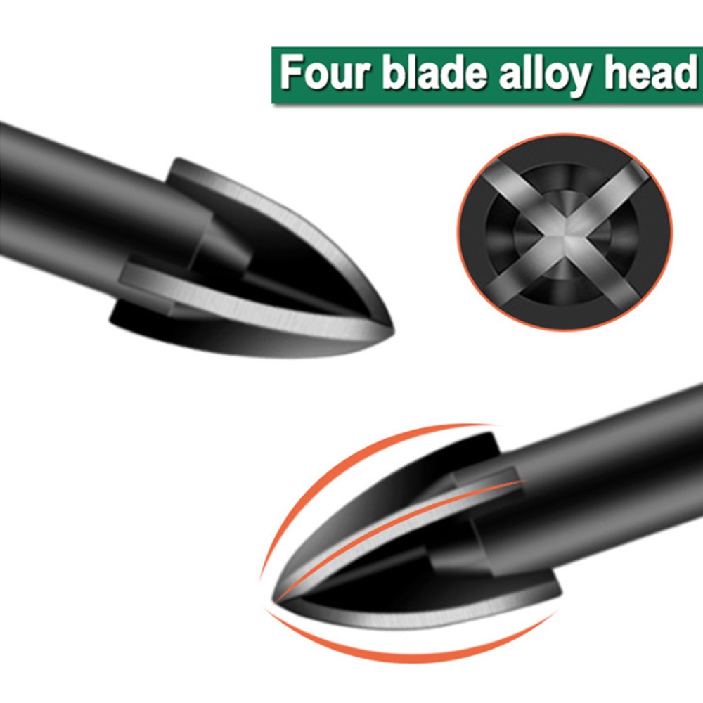 Mũi khoan lỗ tam giác bằng hợp kim cứng 3-12mm chuyên dụng cho gạch men/ kính