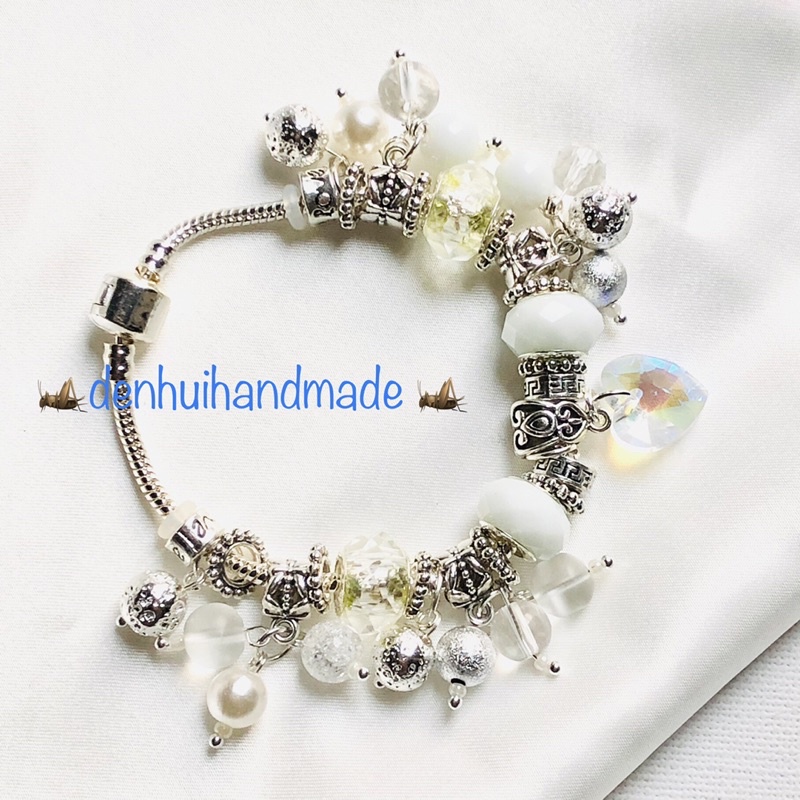 Charm Pha Lê Donut 8x14mm Cho Lắc Tay Pandora 🦗denhuihandmade🦗