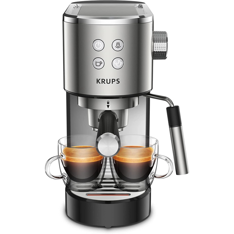 Máy pha cà phê tự động Krups Virtuoso XP442C có vòi đánh sữa [nhập Đức chính hãng]