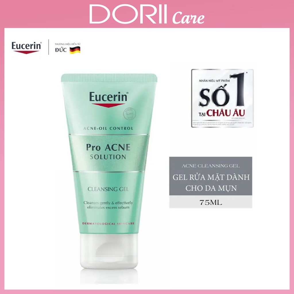 Eucerin Gel Rửa Mặt Cho Da Mụn Pro ACNE Cleansing 75ml