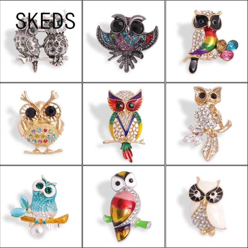 Ghim CàI ÁO HìNh Chú Cú ĐíNh Kim Cương Giả ThờI Trang Cho Nam Nữ