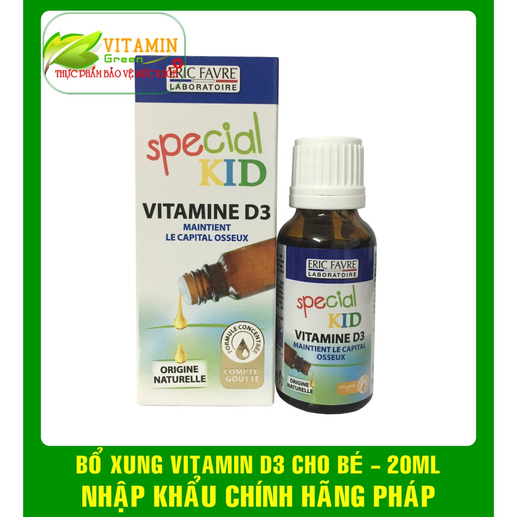 SPECIAL KID VITAMINE D3 BỔ XUNG VITAMIN D3 CHO BÉ 20ml | NHẬP KHẨU CHÍNH HÃNG PHÁP