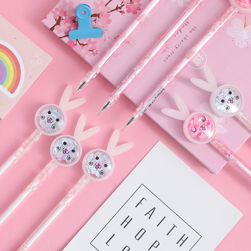 Bút Bi Nơ Sequin Dễ Thương Cho Học Sinh