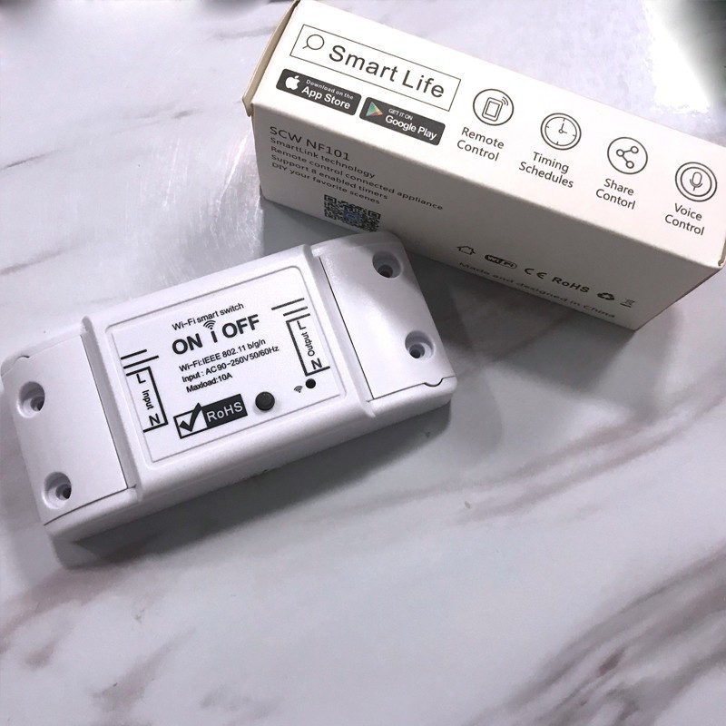 Contactor Tuya JT1- Công Tắc Thông Minh Điều Khiển Từ Xa Qua Wifi Tuya- Bảo hành 12 tháng (Mua 4 tặng 1)