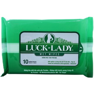 Khăn giấy ướt không mùi Luck Lady