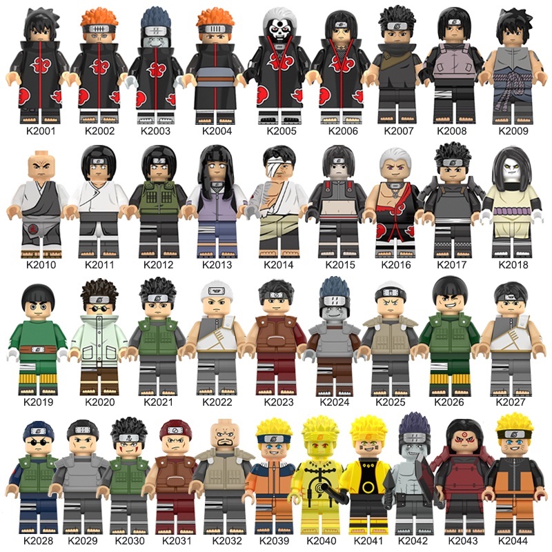 lego các nhân vật naruto cả set 36 nhân vật