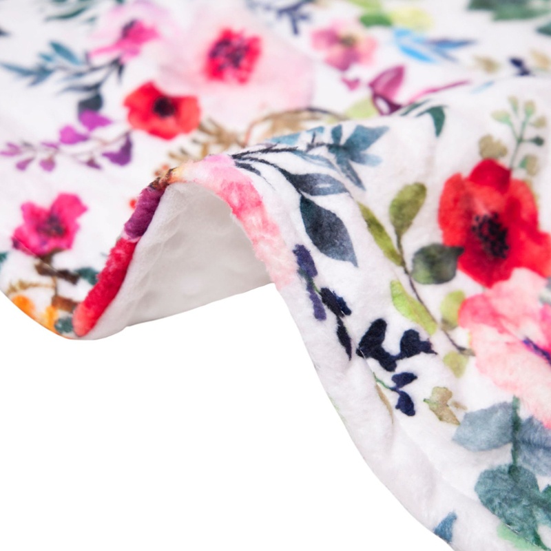 Chăn Quấn Em Bé Sơ Sinh In Họa Tiết Hoa Chấm Bi Kích Thước 75x100cm