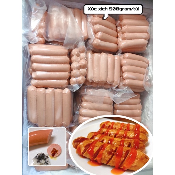 Xúc xích heo phô mai 500gram - For Keto, DAS, Lowcarb, Eatclean & Tiểu đường