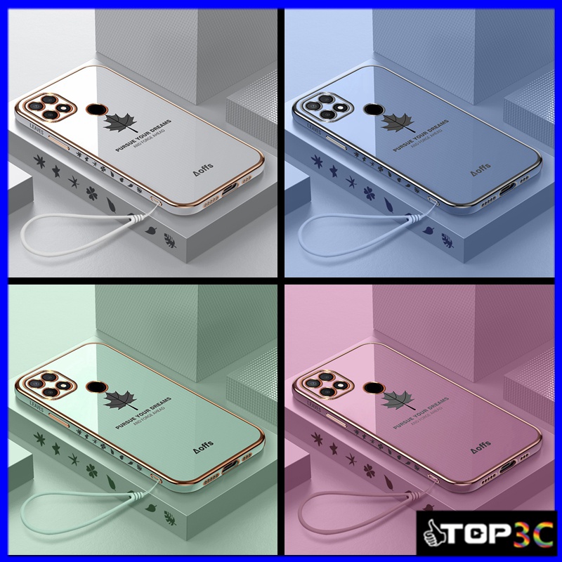Ốp Điện Thoại Hình Lá Phong Cho OPPO A15 A15S A54 A53 A31 A5S A3S A12 A12E A7 A92 A72 A52 A5 2020