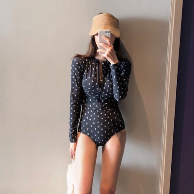 Bikini Liền Thân Hoạ Tiết Lá Nhỏ Chấm Than | BigBuy360 - bigbuy360.vn
