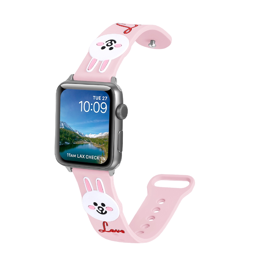 【Apple Watch Strap】Soft Cartoon Silicone Strap for Apple watch Series 6 se 5 4 3 2 1 38mm 40mm 42mm 44mm Cute watch band