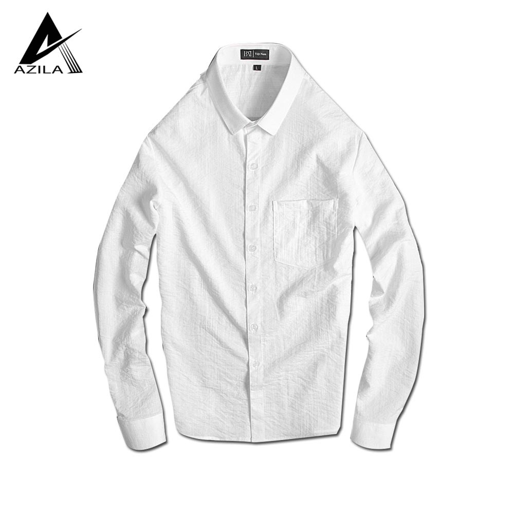 Áo sơ mi đũi dài tay Azila, áo đũi nam công sở cổ bẻ chất liệu đũi xước cao cấp mềm mịn - Đũi07 | BigBuy360 - bigbuy360.vn