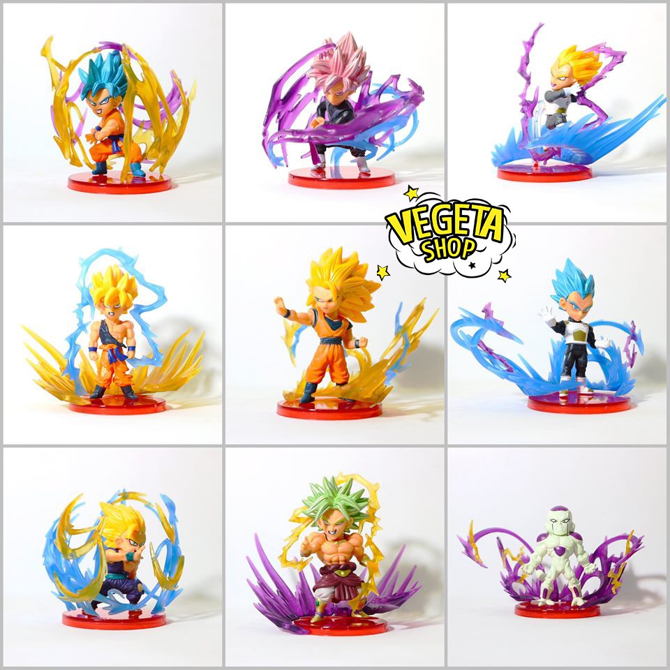 Mô hình Dragon Ball - Super WCF Burst - Goku Gohan Vegeta Frieza Broly Black Rose God Blue Fide SSJ SSJ3 - Cao 8,5cm