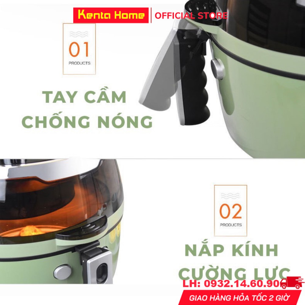 Nồi chiên không dầu chính hãng Nine Shield 8L nút cơ với công nghệ Nhật giúp bảo vệ sức khoẻ loại bỏ dầu mỡ - BH 1 Năm