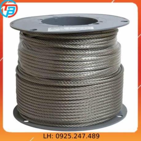 Combo dây phơi cáp lụa bọc nhựa đường kính 4mm (Dây phi 4 - 2 Nở móc 8 - 1 Tăng đơ 8 - 2 Khóa cáp 6)