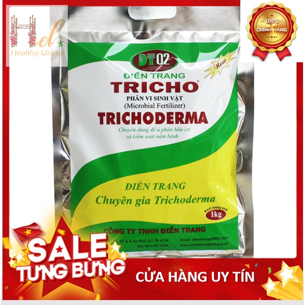 Nấm đối kháng Tricho phân vi sinh vật TRICHODERMA 1kg shopVTNN