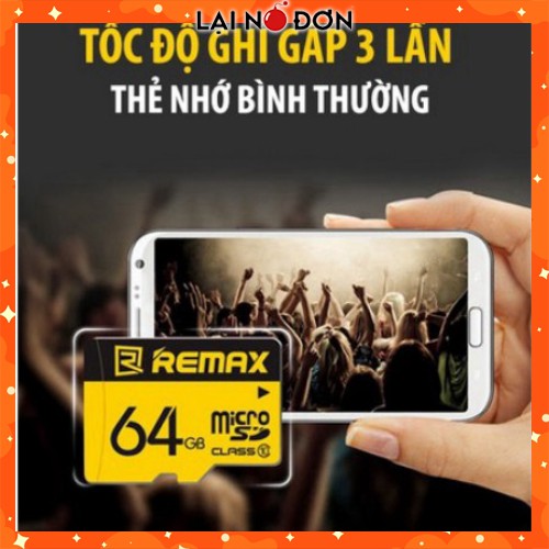 THẺ NHỚ SDHC REMAX 64GB 128GB chuyên dụng cho Camera IP và điện thoại (CLASS 10, UHS-1) - Bảo hành 01 năm