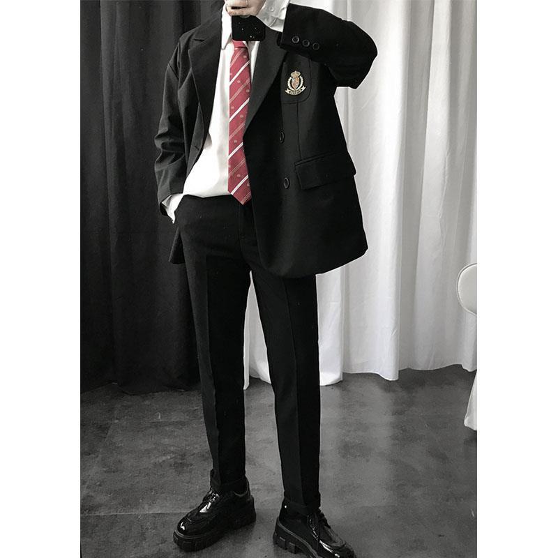 Set 3 món đồng phục vest dáng rộng phong cách đại học cho nam/cặp đôi