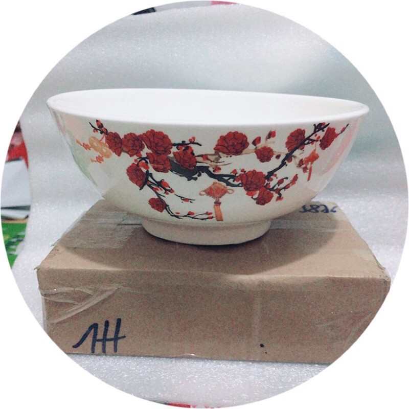 Combo 2 tô sứ hoa đào 18cm