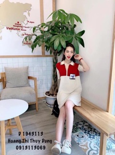 Váy len pha màu