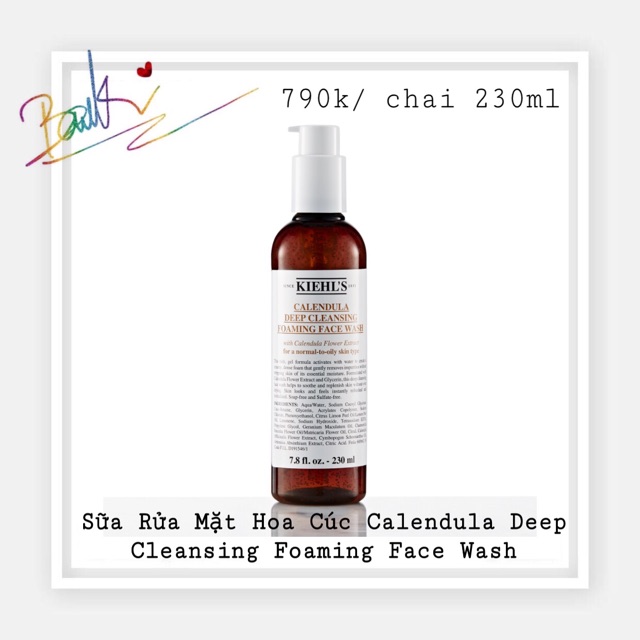 Sữa Rửa Mặt Hoa Cúc Calendula Deep Cleansing Foaming Face Wash