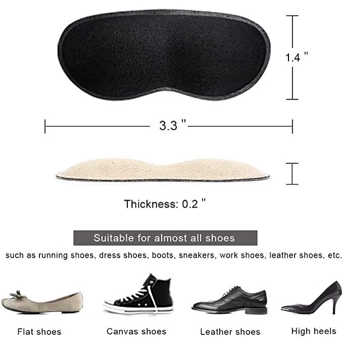 Miếng Dán Gót Giày Cao Gót / Miếng Dán Giày Bằng Xốp Mềm Vô Hình Chống Trượt Thoáng Khí Giảm Đau