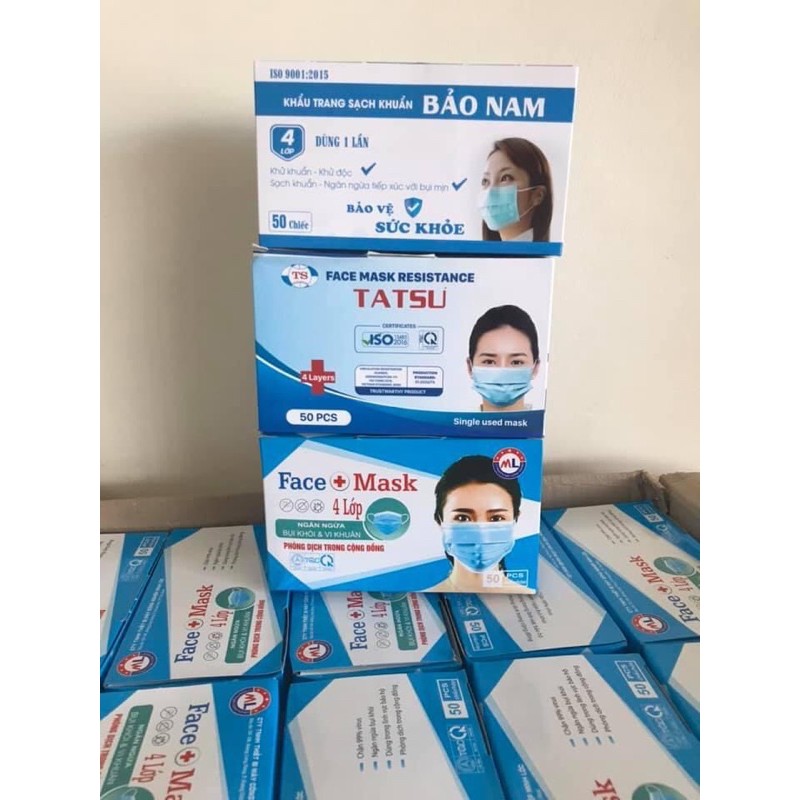 Hộp 50 cái khẩu trang y tế 4 lớp, kháng khuẩn | BigBuy360 - bigbuy360.vn