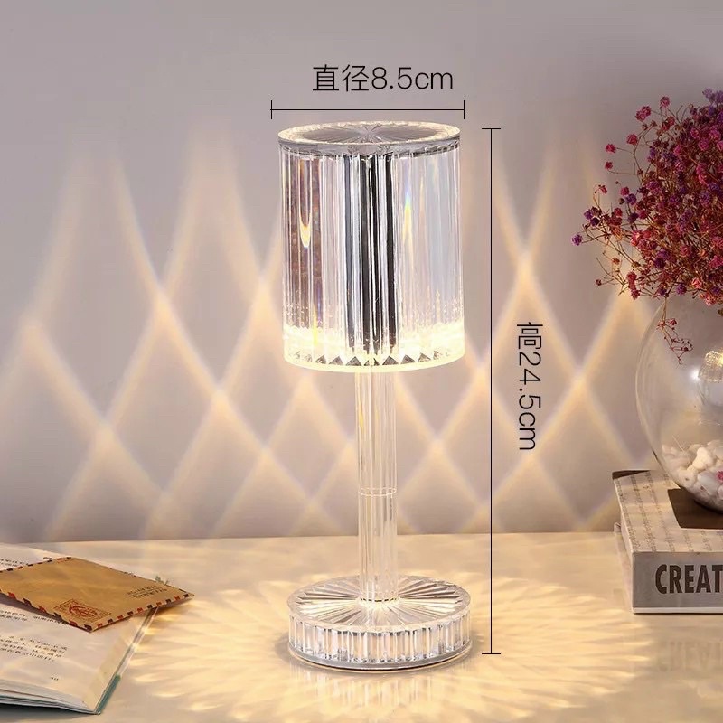 Đèn ngủ pha lê kim cương Decor phòng ngủ phòng khách